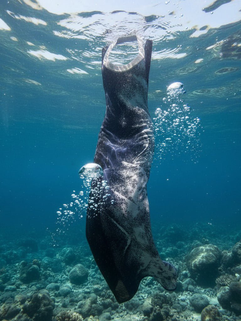 OCEAN SPINE KNITTED OPEN BACK ORGANIC GOWN - Vegan America