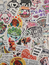 25 Vegan Stickers Bundle | Random Pack | 50% Off | Waterproof Vegan Stickers - Vegan America