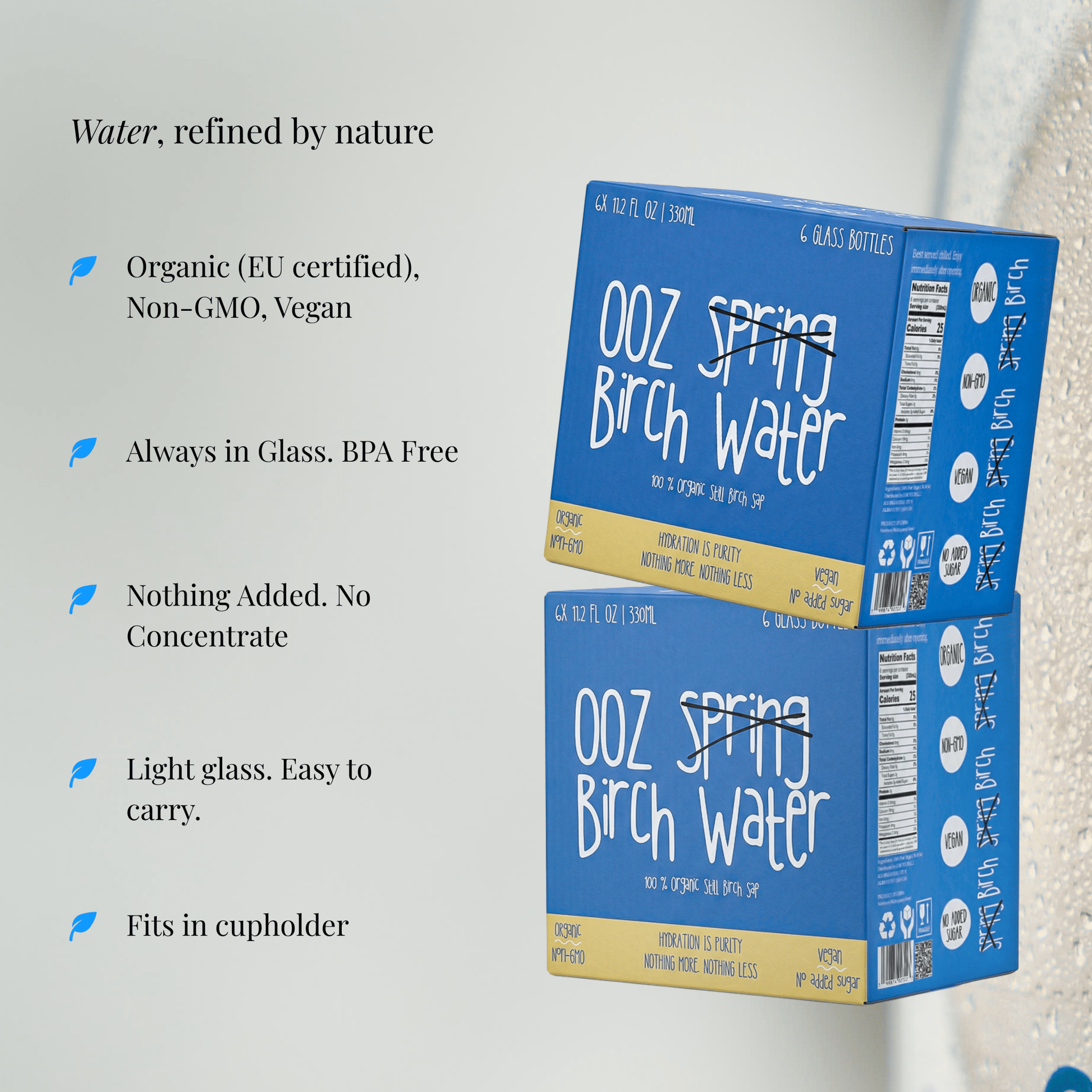 OOZ Organic Birch Water - 6 Pack - Vegan America