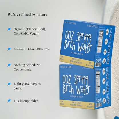 OOZ Organic Birch Water - 6 Pack - Vegan America