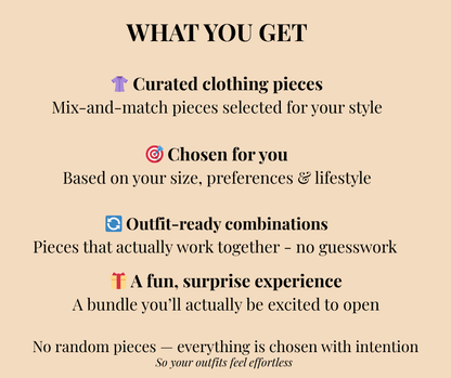 Personalized Thrift Outfit Bundle (2 - 3 Pieces) | Styled for You | Sustainable Fashion Gift - Vegan America