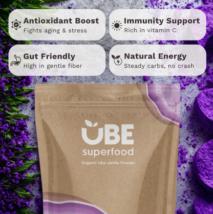 Organic Ube Powder – Authentic Purple Yam for Lattes, Baking (USDA Organic, Vegan)