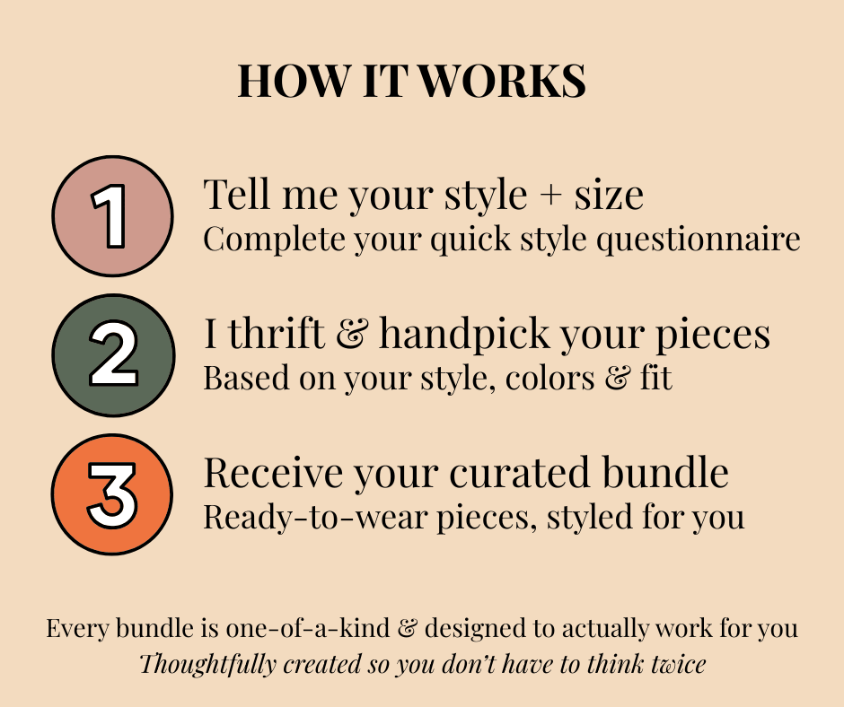Personalized Thrift Outfit Bundle (2 - 3 Pieces) | Styled for You | Sustainable Fashion Gift - Vegan America