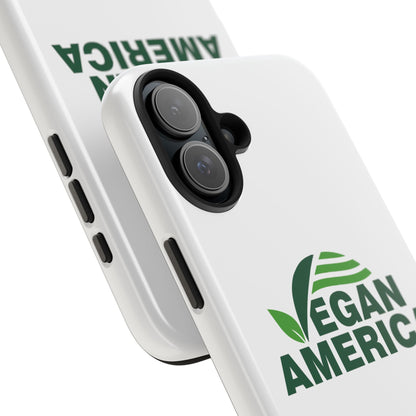 Vegan America Tough Phone Case — Eco - Friendly Plant Logo Protective Cover - Vegan America