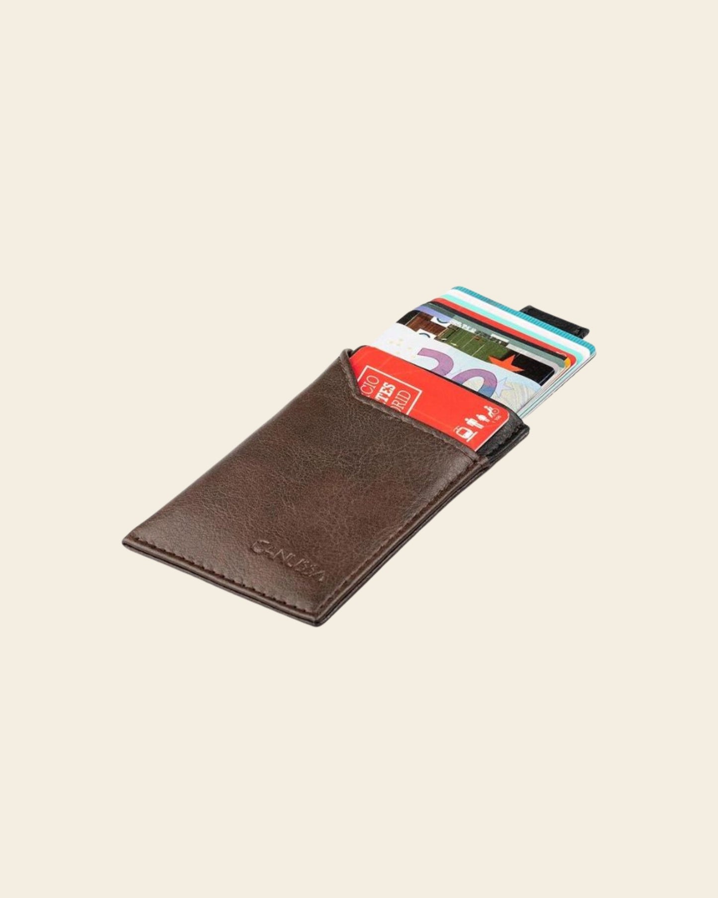Waterproof slim card holder - Brown/Black
