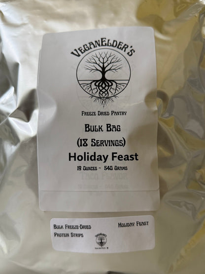 Holiday Feast Protein Strips BULK (18 Servings) Bag - Vegan America