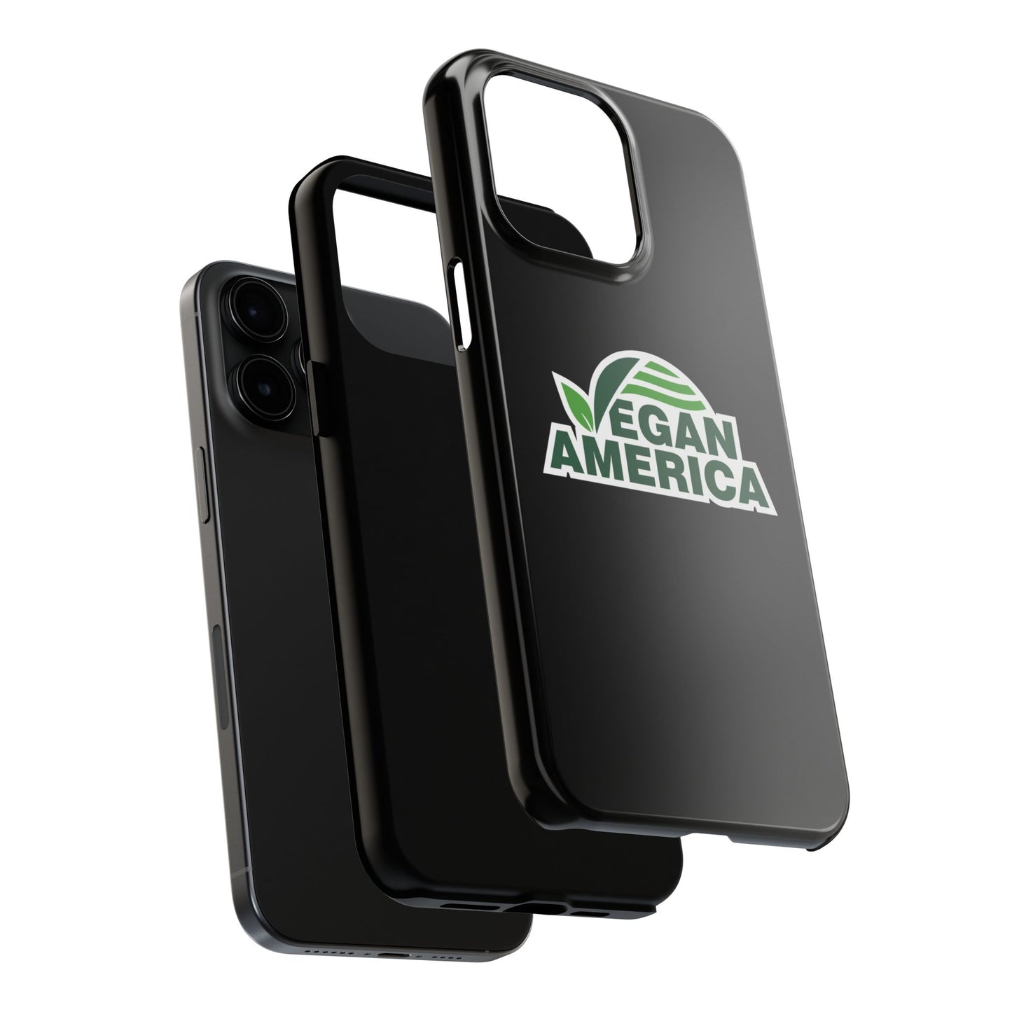 Vegan America Tough Phone Case — Green Leaf Vegan Pride Protective Cover - Vegan America