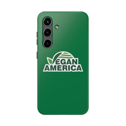 Vegan America Tough Phone Case — Green Protective Vegan Pride Cover - Vegan America