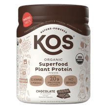 KOS Organic Plant Protein, Chocolate, 10 Servings - Vegan America