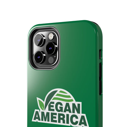 Vegan America Tough Phone Case — Green Protective Vegan Pride Cover - Vegan America