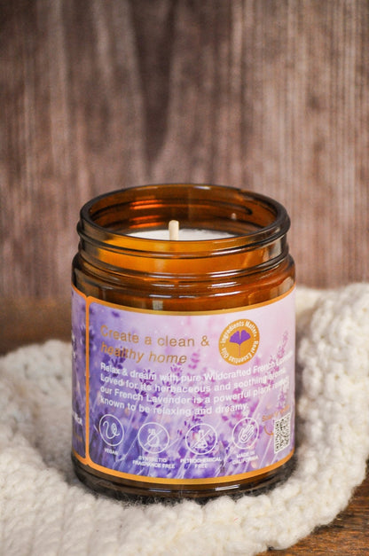 Relax & Dream Wildcrafted French Lavender Candle - Vegan America