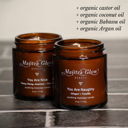 Mantra Glow Beauty Massage Candle Duo - Vegan America