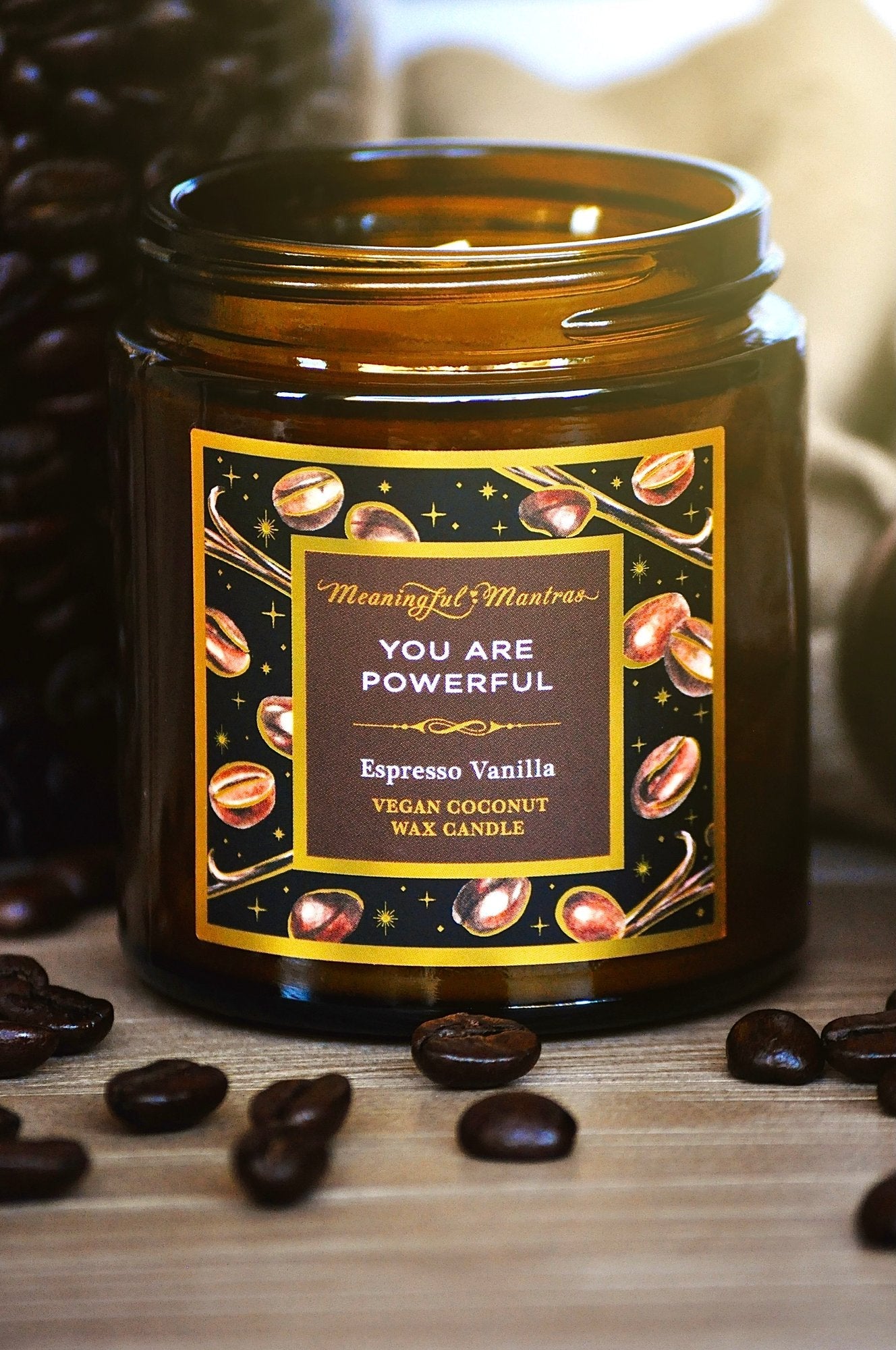 You Are Powerful Espresso Vanilla Mini Candle - Vegan America