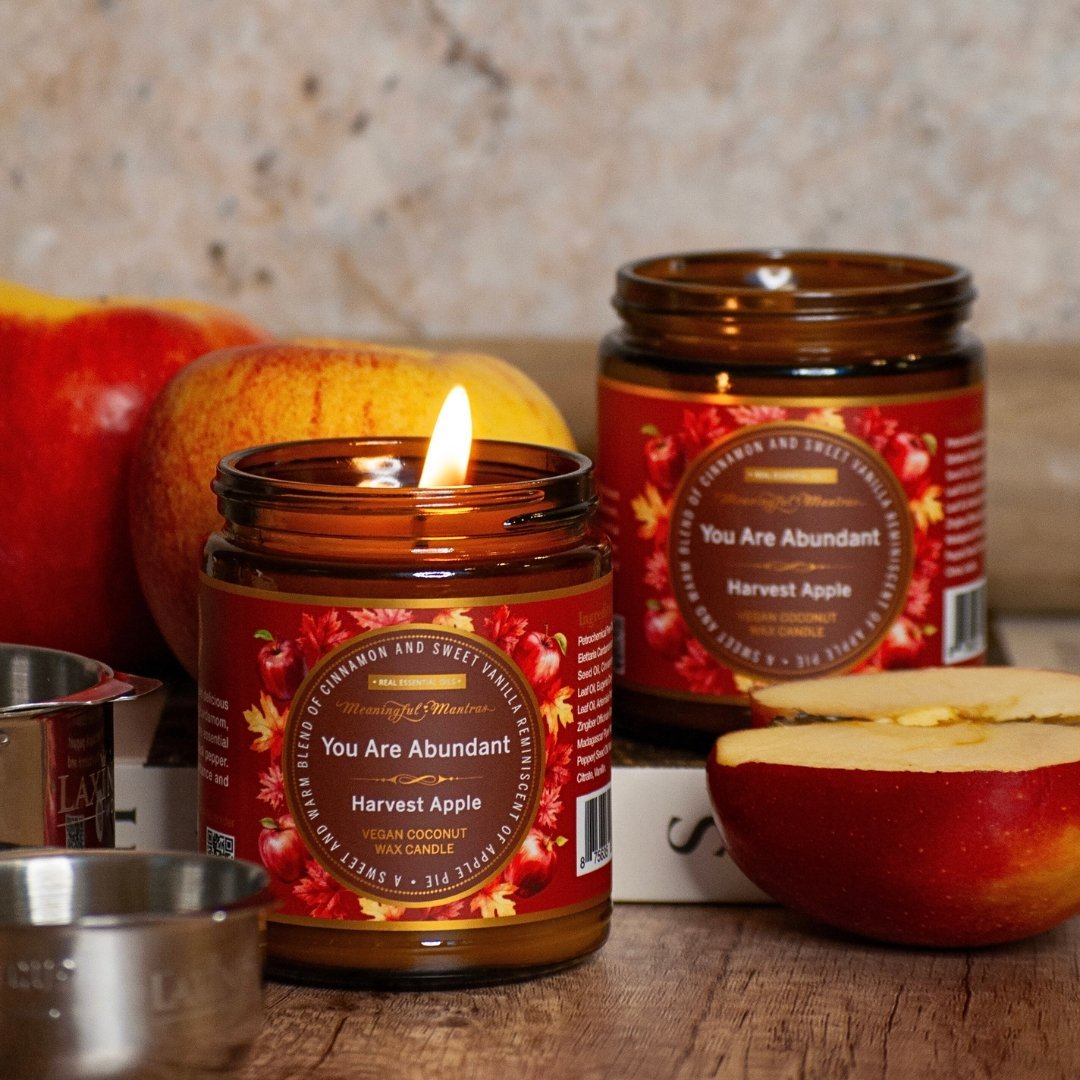 You Are Abundant Harvest Apple Candle - Vegan America