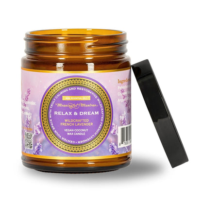 Relax & Dream Wildcrafted French Lavender Candle - Vegan America