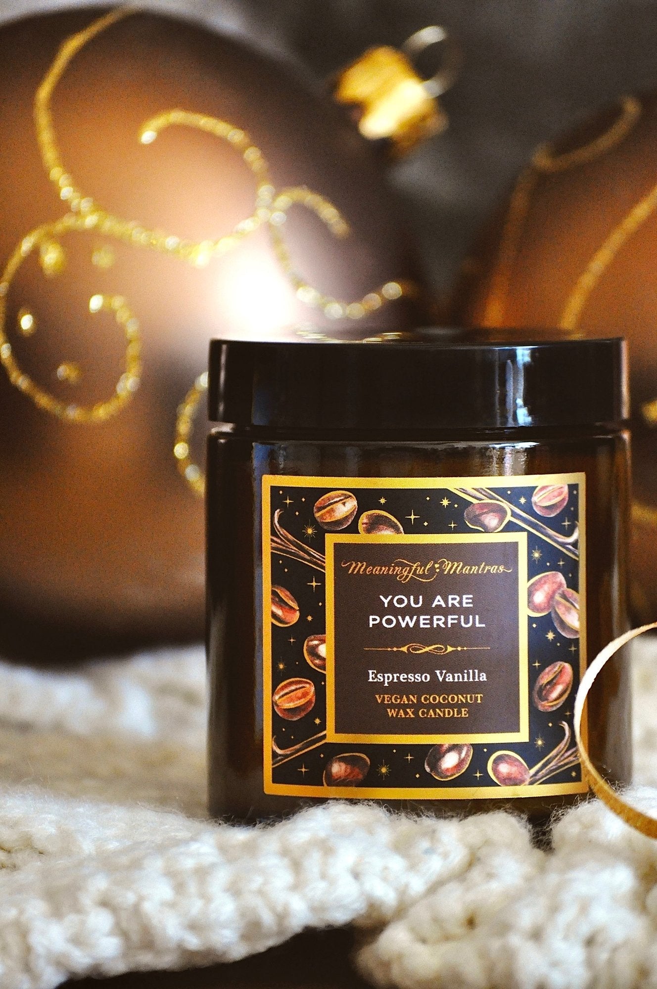 You Are Powerful Espresso Vanilla Mini Candle - Vegan America