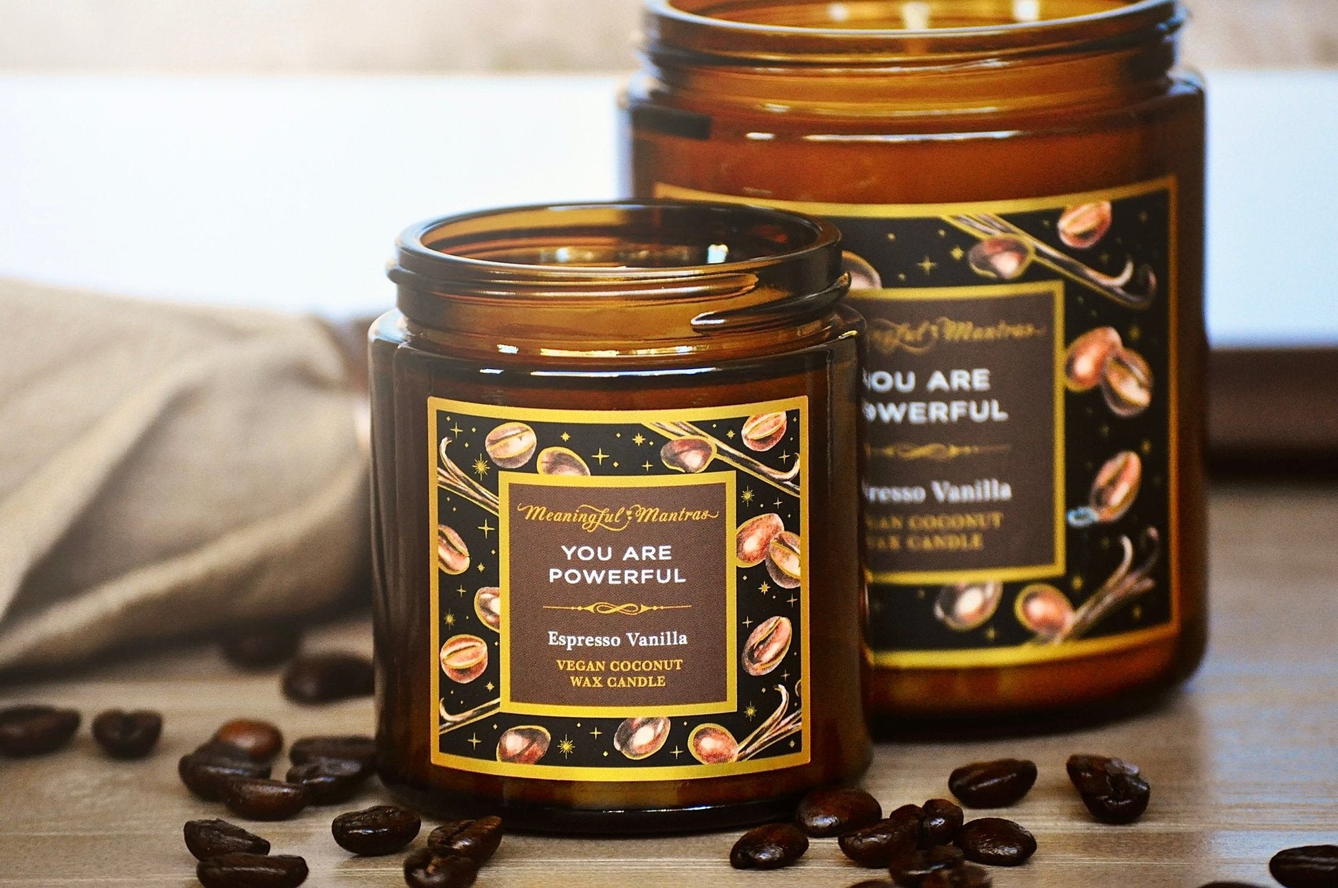 You Are Powerful Espresso Vanilla Mini Candle - Vegan America