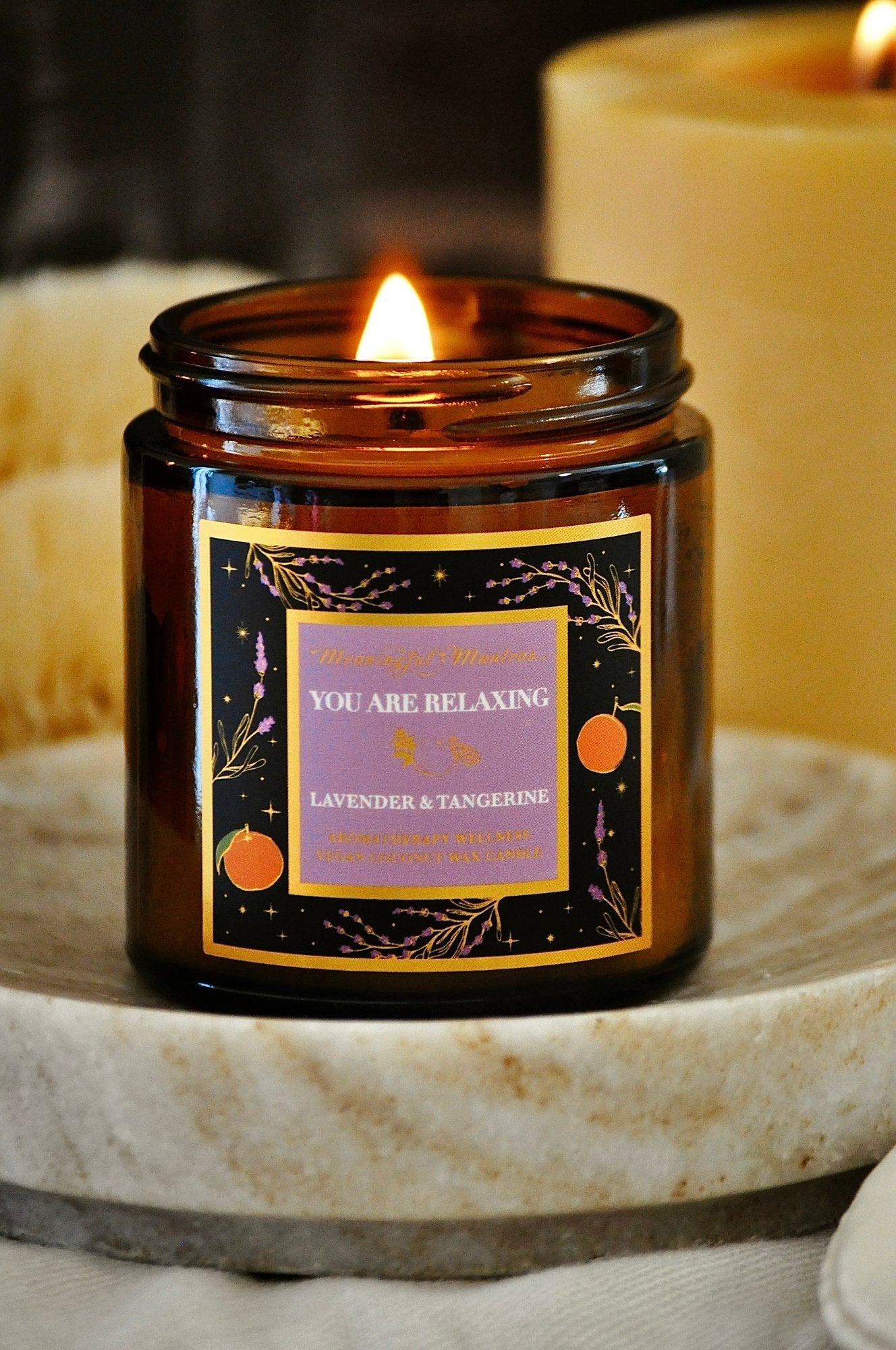 You Are Relaxing Lavender & Tangerine Mini Candle - Vegan America