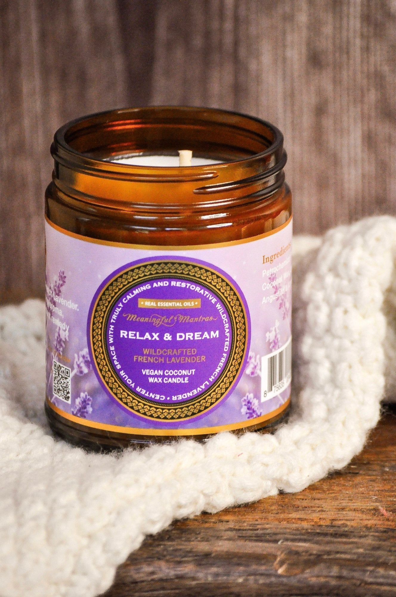 Relax & Dream Wildcrafted French Lavender Candle - Vegan America