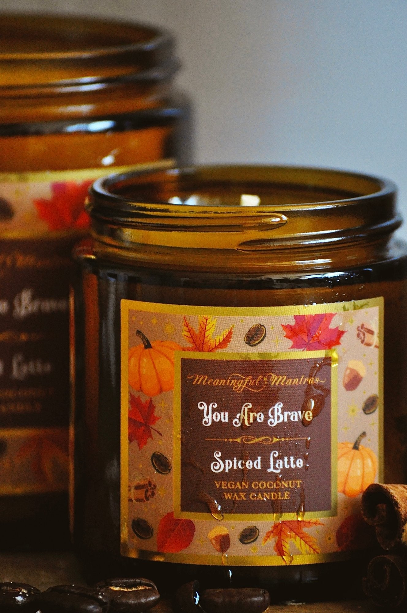 You Are Brave Spiced Latte Candle - Vegan America