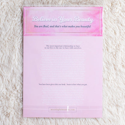 Believe In Your Beauty Peel & Stick Mirror Decals - Vegan America