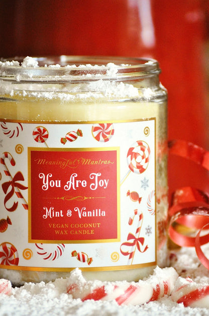 You Are Joy Mint & Vanilla Candle - Vegan America