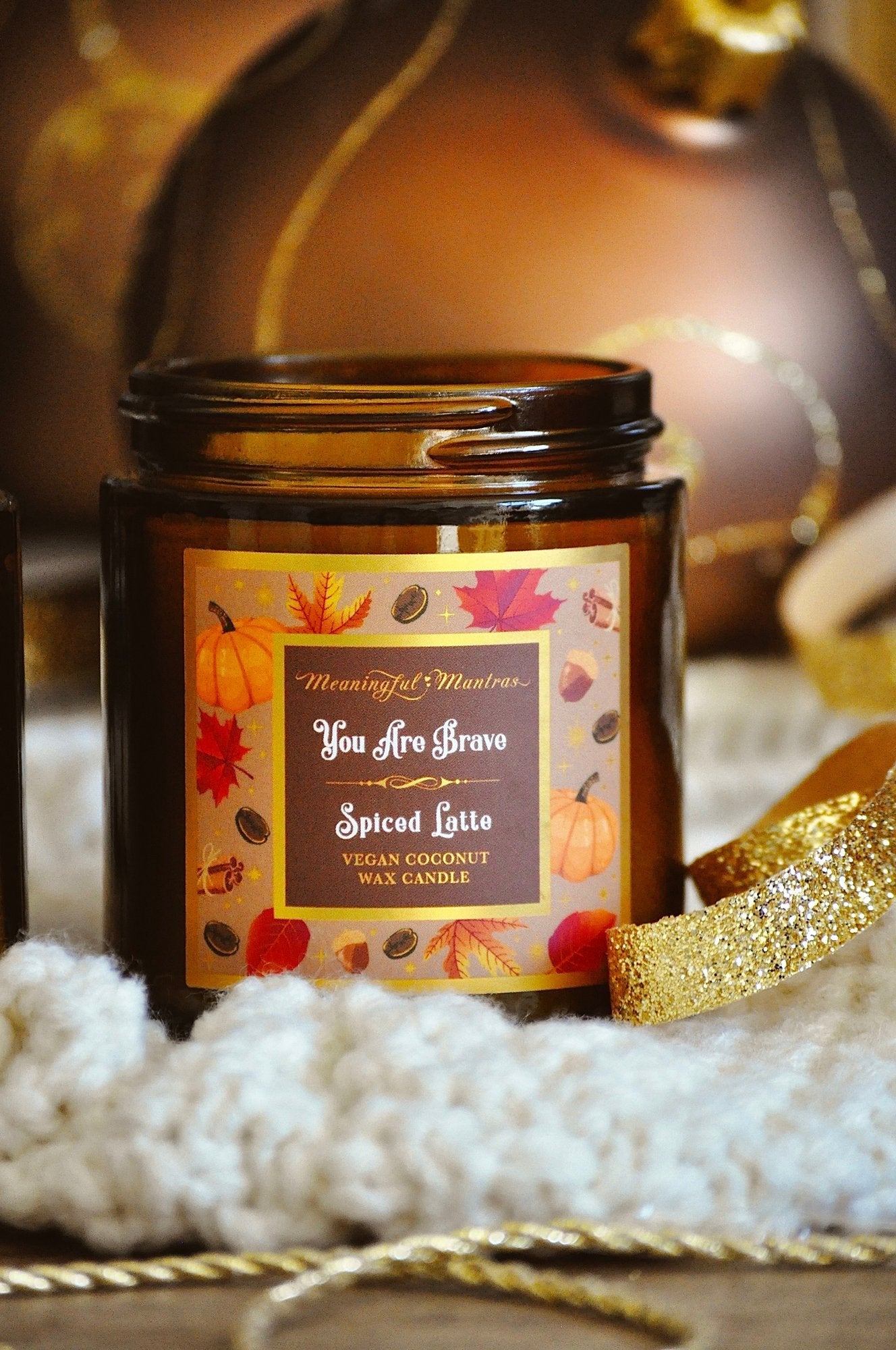 You Are Brave Spiced Latte Candle - Vegan America