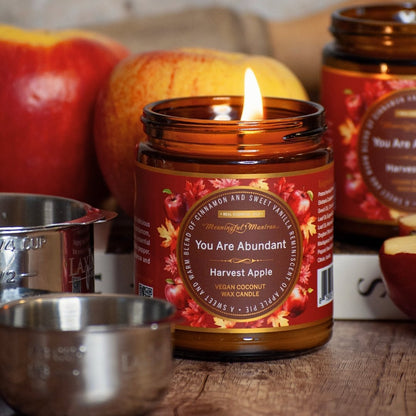 You Are Abundant Harvest Apple Candle - Vegan America