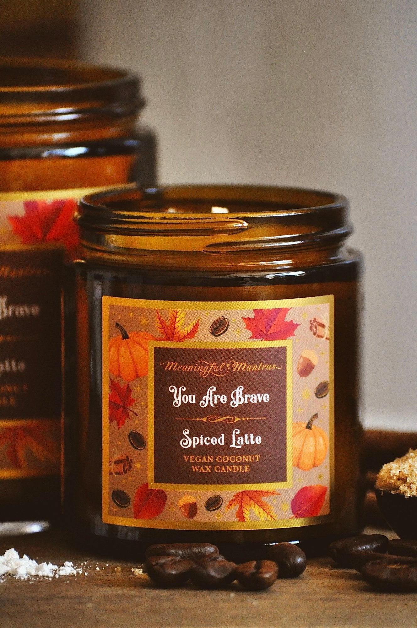 You Are Brave Spiced Latte Candle - Vegan America