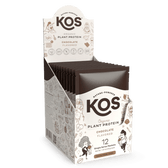KOS Organic Plant Protein, Chocolate, 12 Count - Vegan America