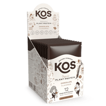 KOS Organic Plant Protein, Chocolate, 12 Count - Vegan America