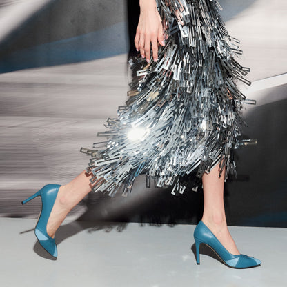 IVO jeans – vegan heels made from apple and corn leather