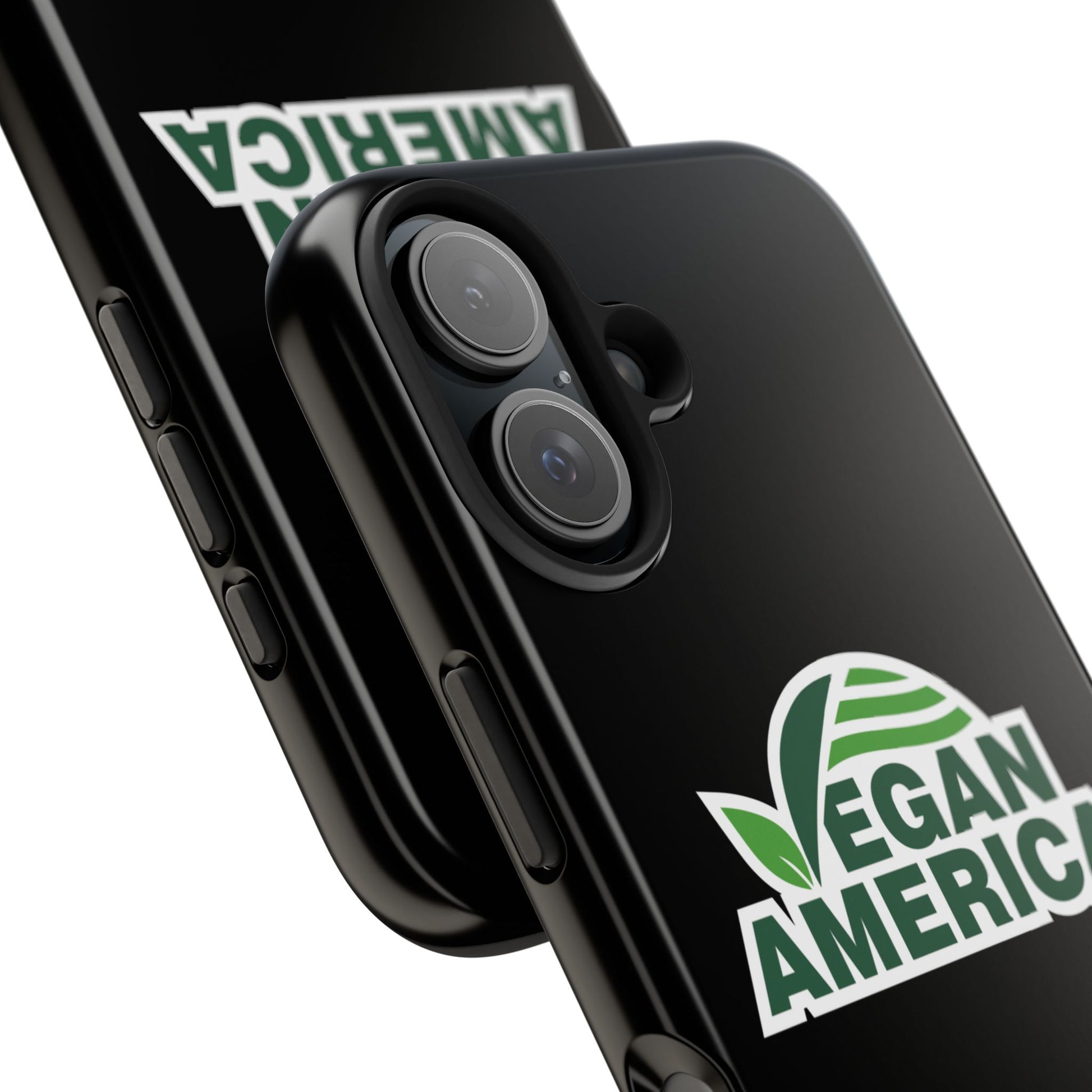 Vegan America Tough Phone Case — Green Leaf Vegan Pride Protective Cover - Vegan America