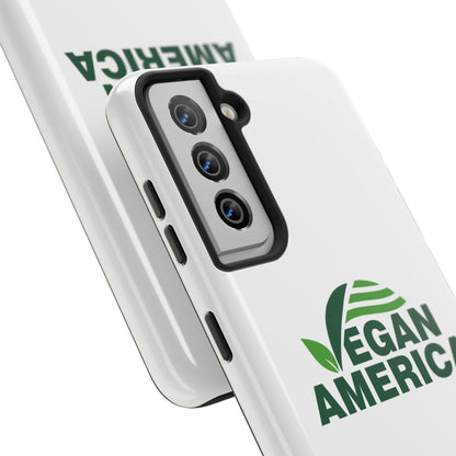 Vegan America Tough Phone Case — Eco - Friendly Plant Logo Protective Cover - Vegan America