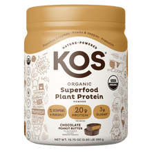 KOS Organic Plant Protein, Chocolate Peanut Butter, 10 Servings - Vegan America