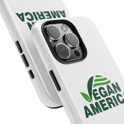 Vegan America Tough Phone Case — Eco - Friendly Plant Logo Protective Cover - Vegan America
