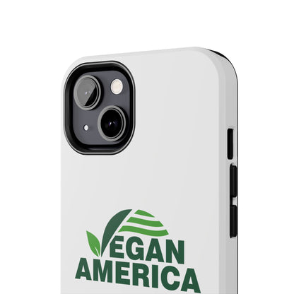 Vegan America Tough Phone Case — Eco - Friendly Plant Logo Protective Cover - Vegan America