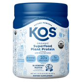 KOS Organic Plant Protein, Blueberry Muffin, 10 servings - Vegan America