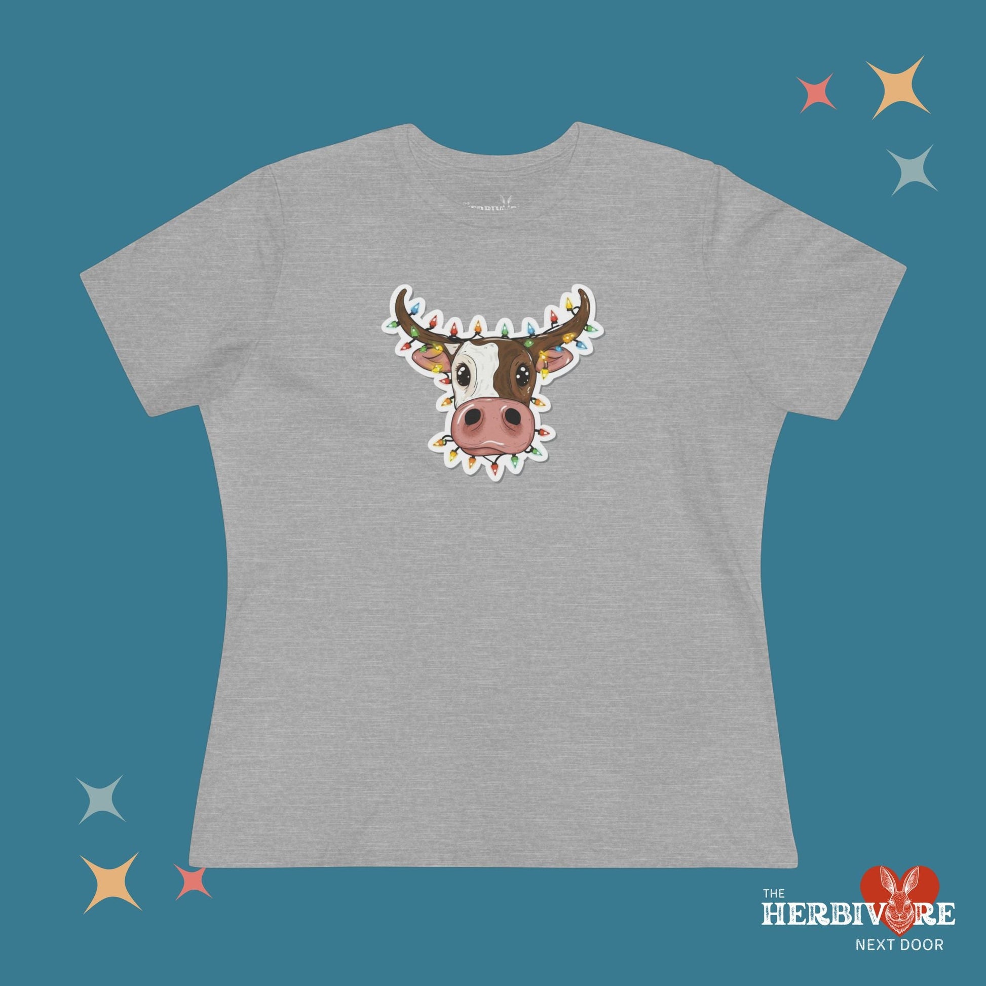 Christmas Cow - Women's Style B&C 6400 - Vegan America