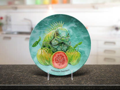 Tropical Iguana Plate & Bowl