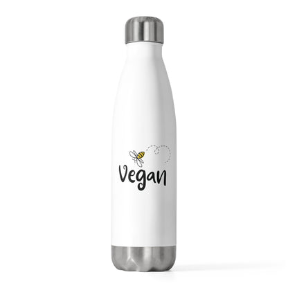 Bee Vegan - 20oz Insulated Water Bottle - Vegan America