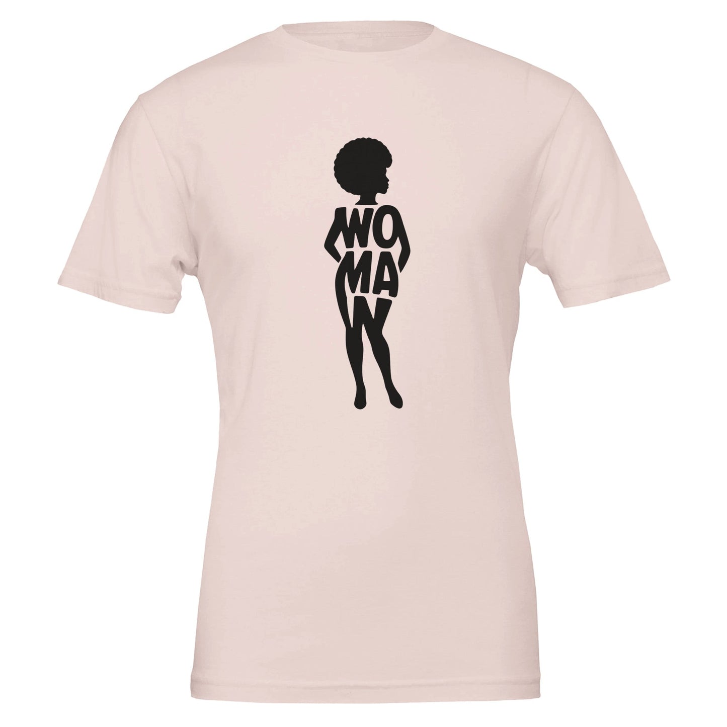 Curvy Woman Silhouette, 100% Cotton Premium Tshirt - Vegan America