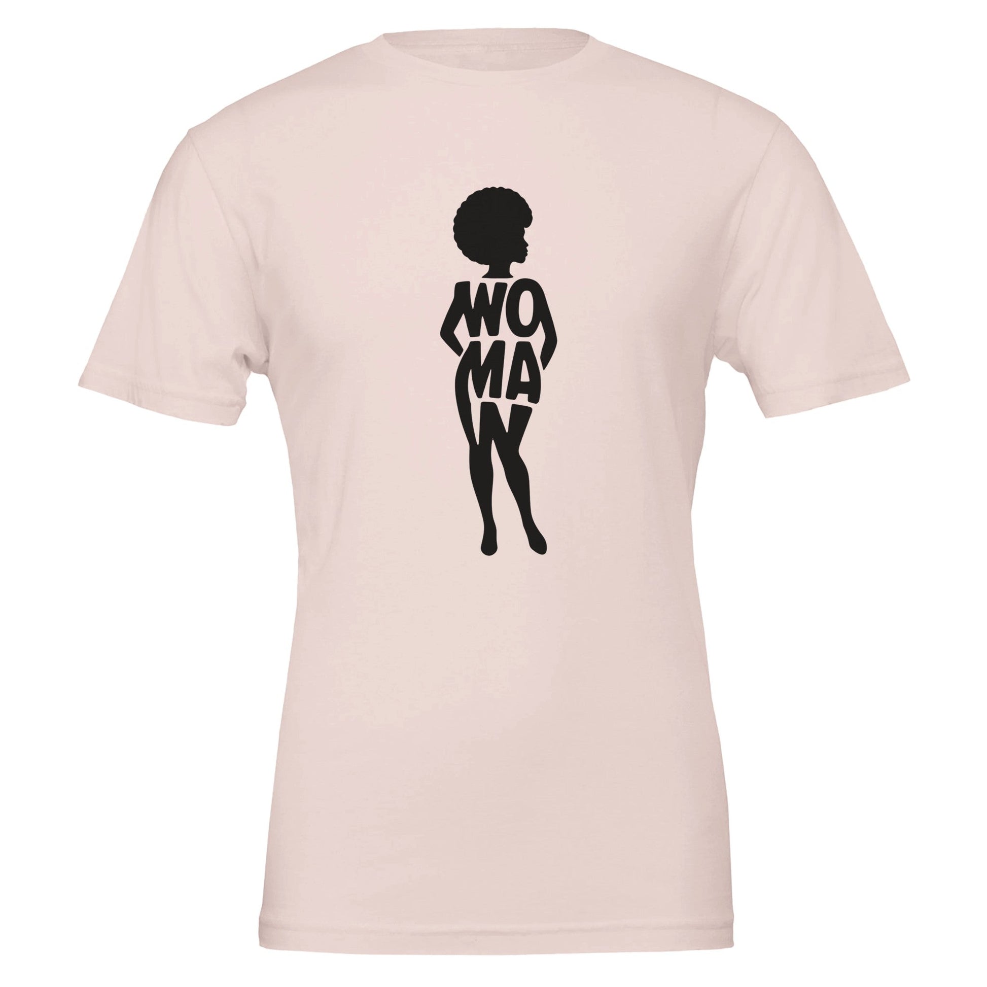 Curvy Woman Silhouette, 100% Cotton Premium Tshirt - Vegan America