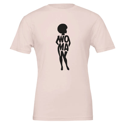 Curvy Woman Silhouette, 100% Cotton Premium Tshirt - Vegan America