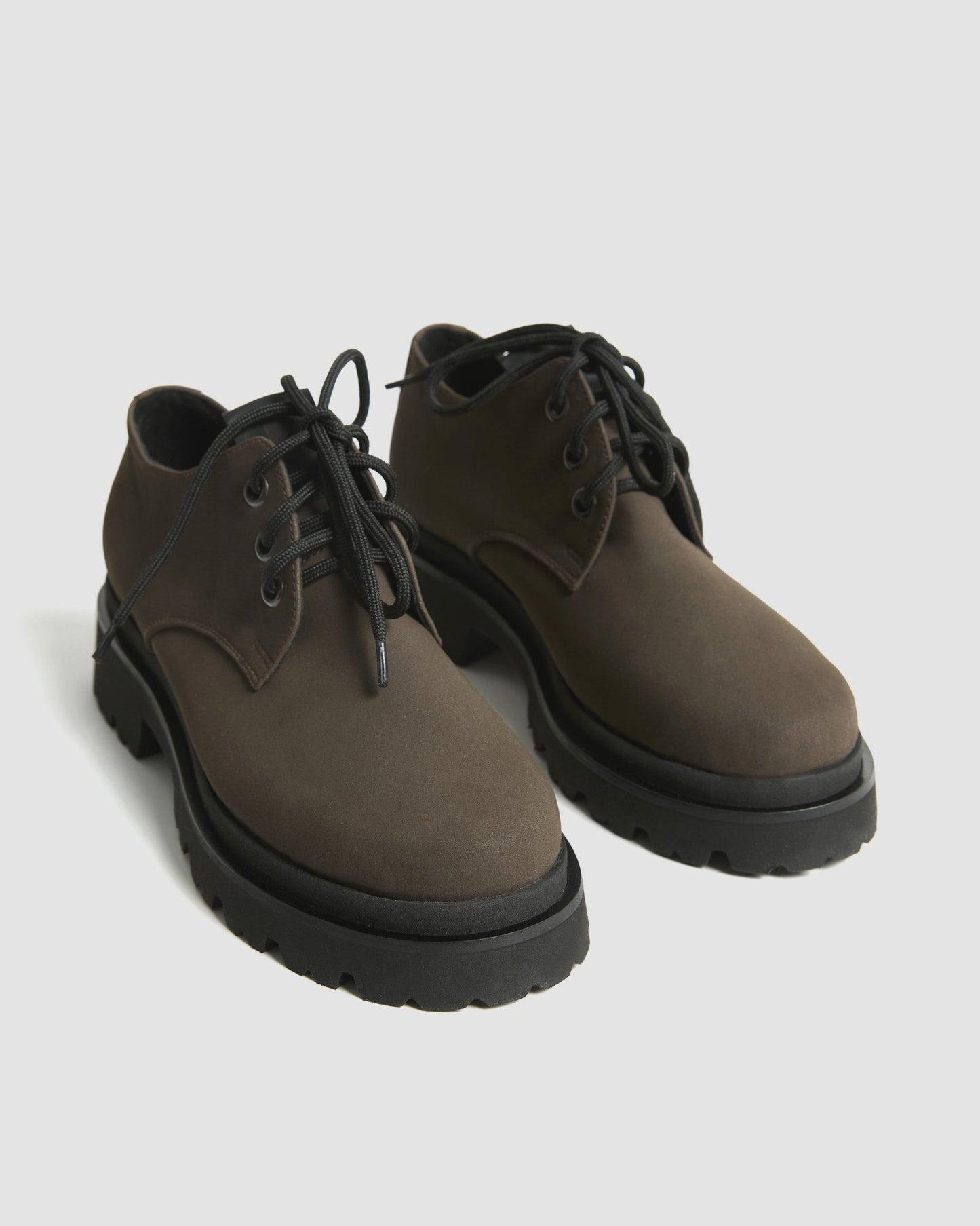 Chunky Derbs No 2 Chocolate suede brown - Vegan America