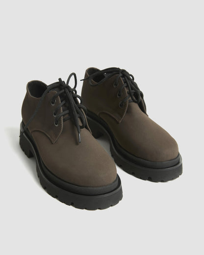 Chunky Derbs No 2 Chocolate suede brown - Vegan America