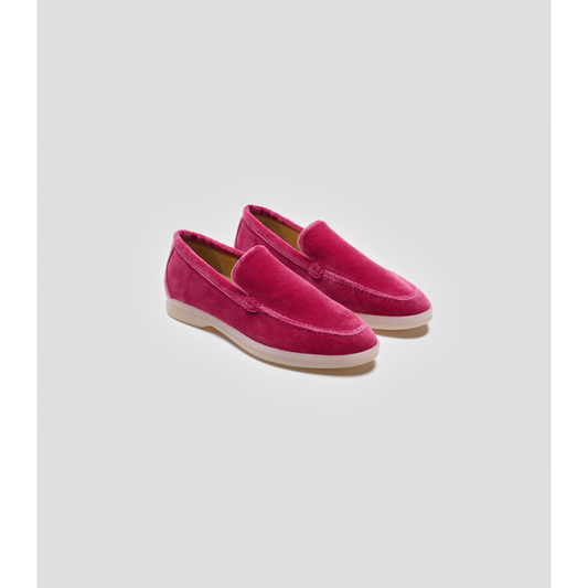 Vegan Velvet Loafer Pink
