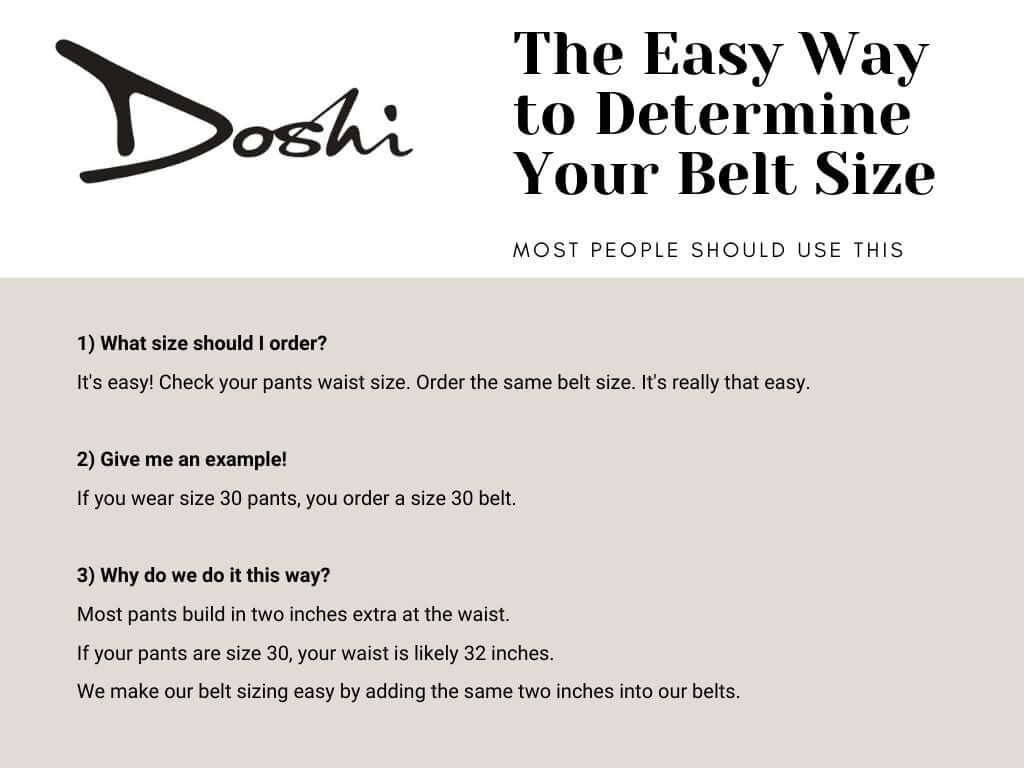 Doshi Professional 1 Crossgrain Vegan Belt - NF (Only in Brown, sizes: 28, 34-44)