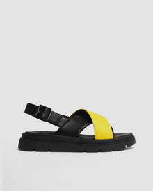 Glare Sandals Lemon made of vegan corn leather - Vegan America