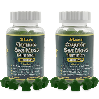Stars Organic Sea Moss Gummies + Bladderwrack Burdock Root & Apple Cider Vinegar